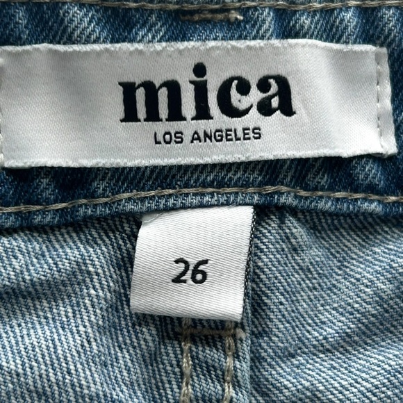 Mica Denim Button Fly Distressed Wide Leg Jeans Women’s 26 (Fits Like 24/25) - Picture 4 of 11